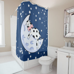 Cow Over the Moon Shower Curtain