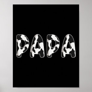 Cow Papa Birthday Family Matching Fathers Day Boy  Poster