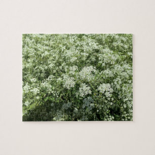 Cow Parsley White Flowers Nature Jigsaw Puzzle