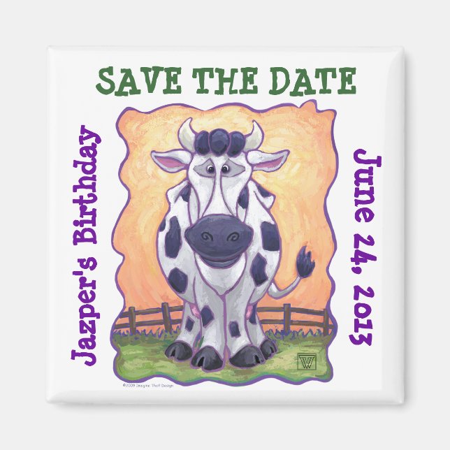 Cow Party Centre Magnet (Front)