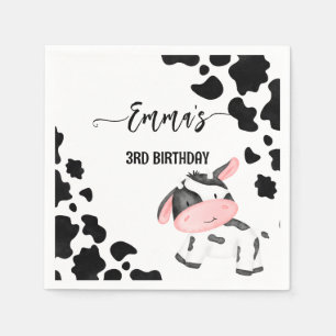 Cow party tableware cow pattern personalised napkin