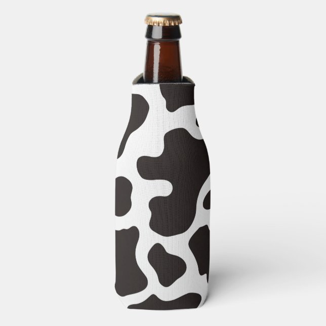 Cow pattern background bottle cooler (Bottle Front)
