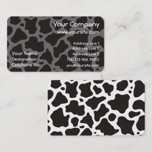 Cow pattern background business card