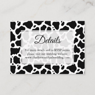 Cow Pattern Background Enclosure Card