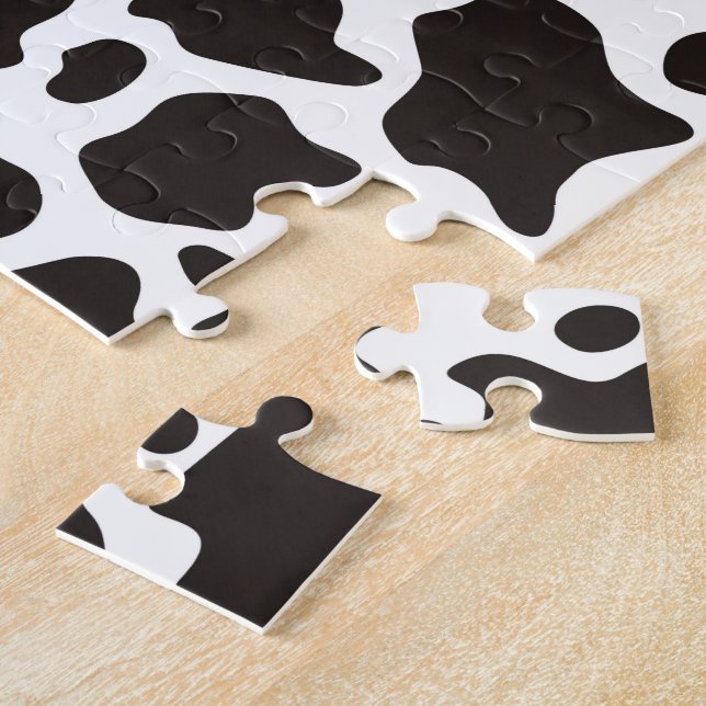 Cow pattern background jigsaw puzzle (Side)