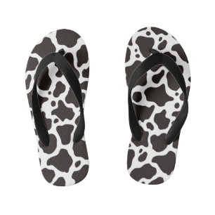 Cow pattern background kid's thongs