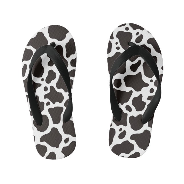 Cow pattern background kid's thongs (Footbed)