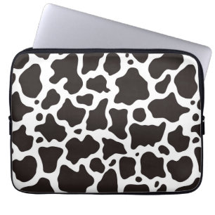 Cow pattern background laptop sleeve