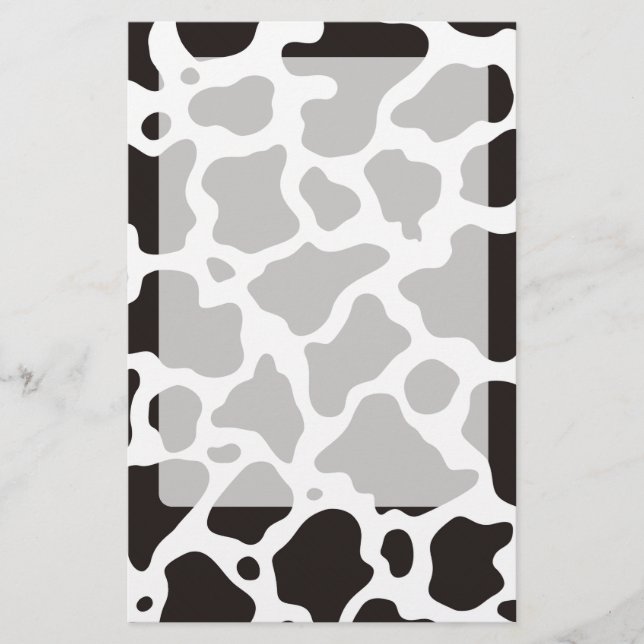 Cow pattern background stationery (Front)