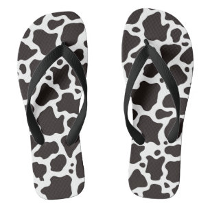 Cow pattern background thongs