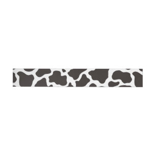 Cow pattern background wraparound address label