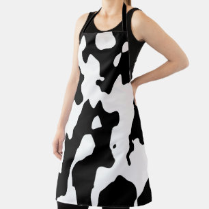 Cow Pattern Black and White Apron