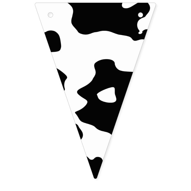 Cow Pattern Black and White Bunting (First Flag)