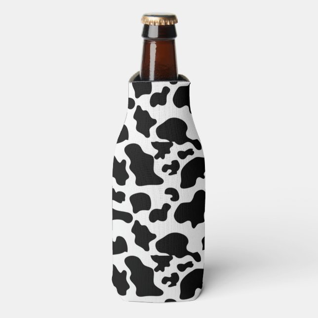Cow Pattern Bottle Coozy Cooler (Bottle Front)