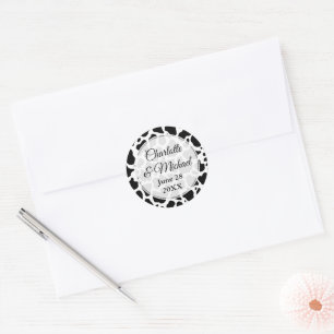 Cow Pattern Classic Round Sticker