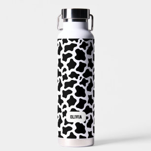 Cow Pattern Custom Name  Water Bottle