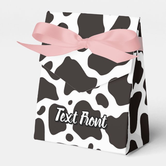 Cow Pattern Favour Box (Front Side)