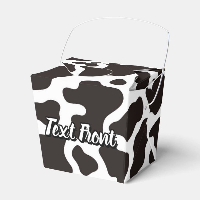 Cow Pattern Favour Box (Front Side)