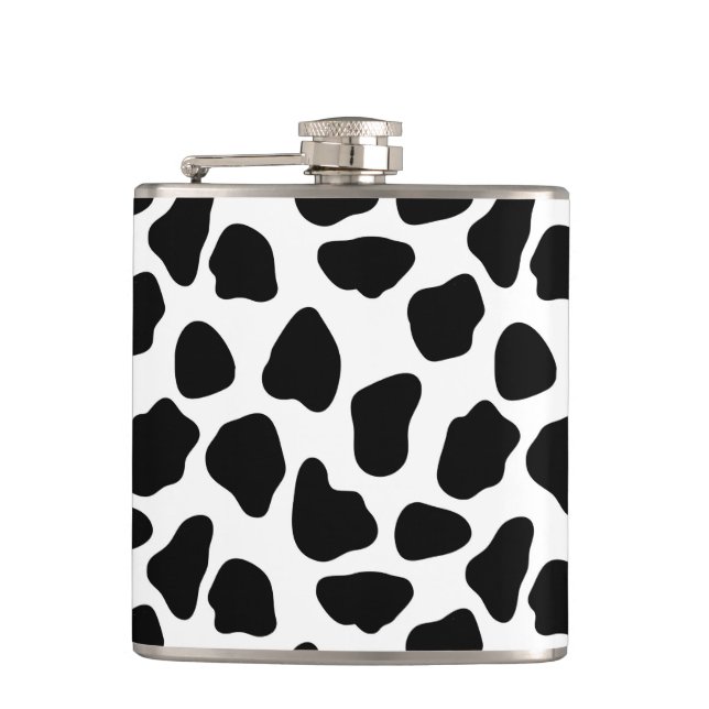 Cow pattern hip flask (Front)
