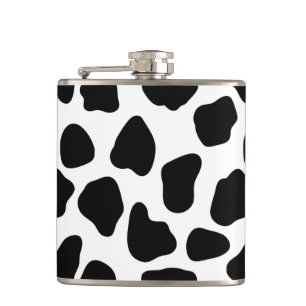 Cow pattern hip flask