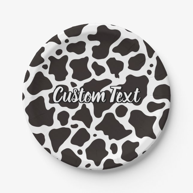 Cow Pattern Paper Plate (Front)