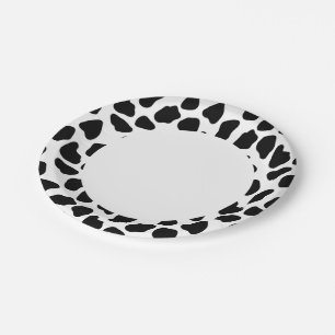Cow pattern paper plate
