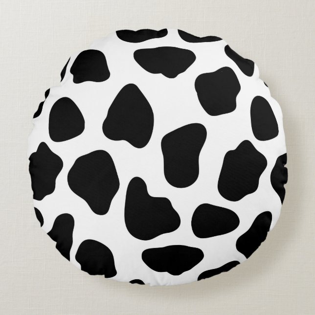 Cow pattern round cushion (Front)
