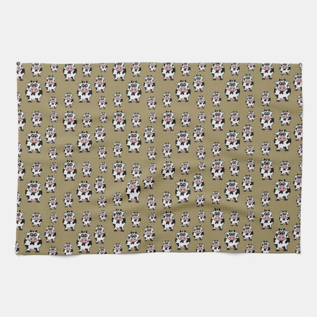 Cow Pattern Tea Towel (Horizontal)