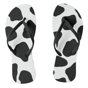 Cow pattern thongs