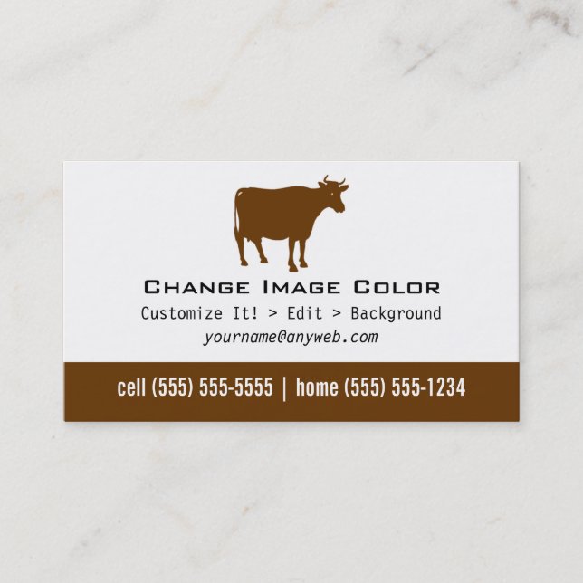 Cow - Personal Business Card (Front)