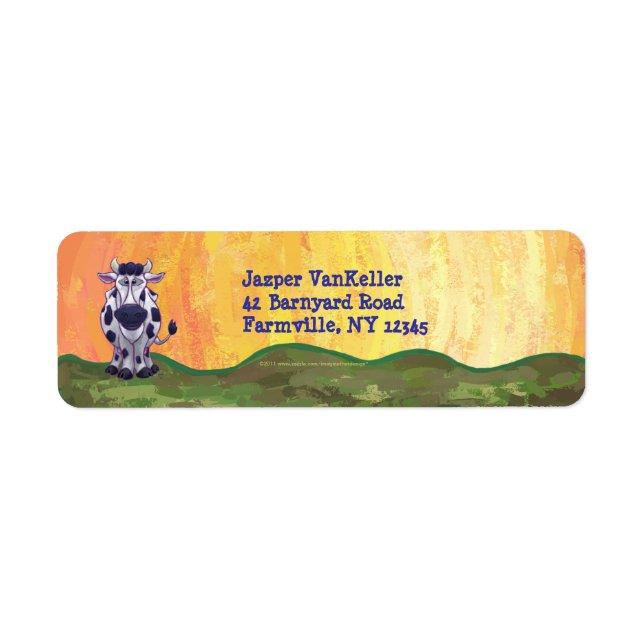 Cow Personalised Address Labels (Front)