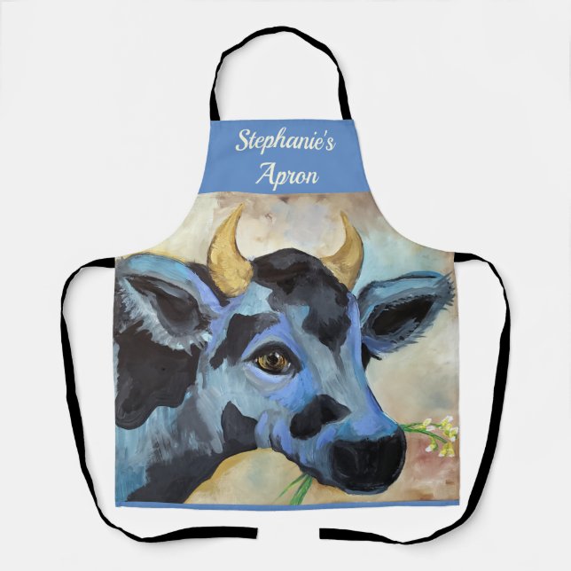 Cow Personalised Apron (Front)