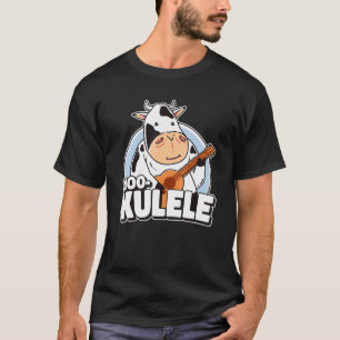 Cow Playing Ukelele Farmer Mookulele Uke Ukelele P T-Shirt
