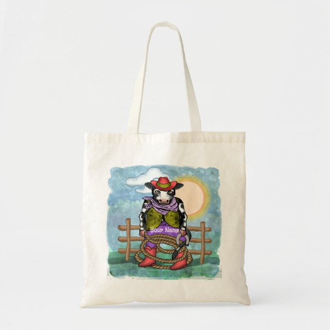 Cow Poke Tote Bag (Front)