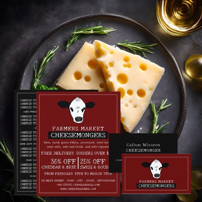 Cow Portrait, Cheesemonger Advertising Flyer (Creator Uploaded)