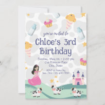 Cow Princess Birthday Invitation