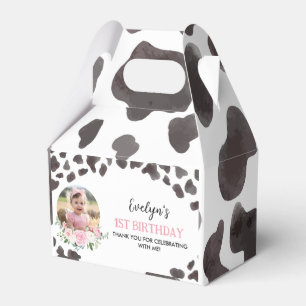 Cow Print Birthday Party Favour Box