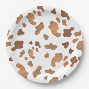 Cow Print Birthday Party Paper Plate