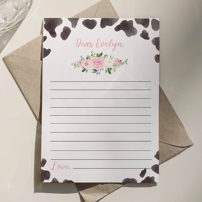 Cow Print Birthday Time Capsule Note Message Card (Creator Uploaded)