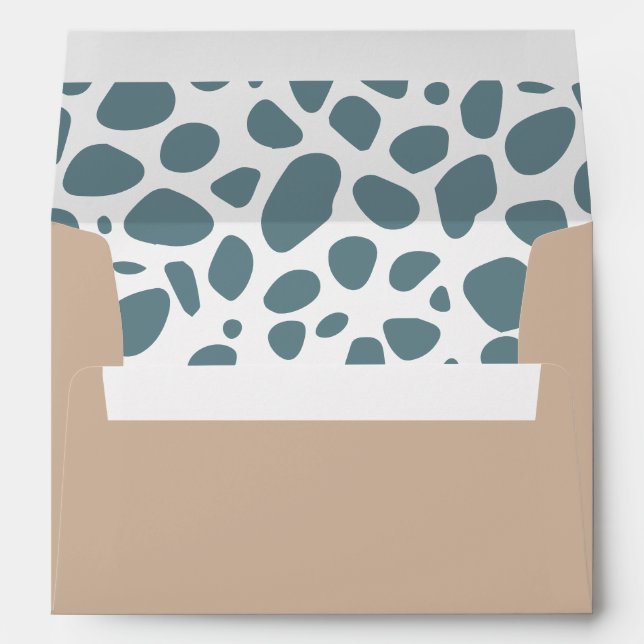 Cow Print Blue Wild West Rodeo Envelope (Back (Bottom))