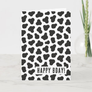 Cow Print Card