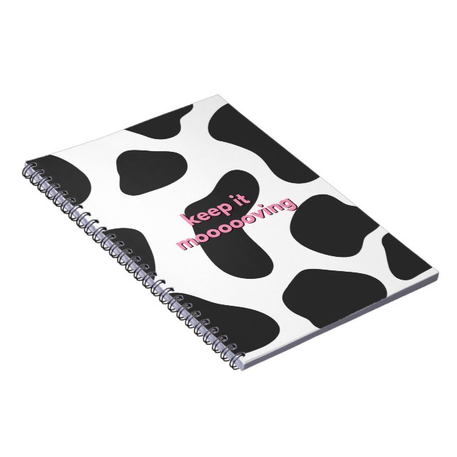 Cow Print College Ruled Notebook (Right Side)