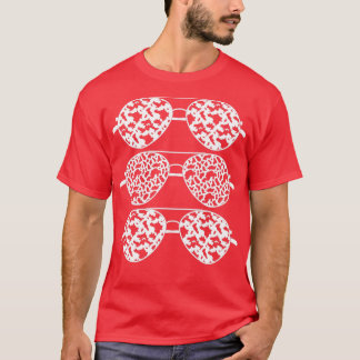 Cow Print Cool Sunglasses Animal Cow Pattern T-Shirt