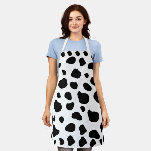 Cow Print, Cow Pattern, Cow Spots, Black And White Apron
