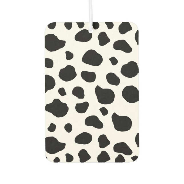Cow Print, Cow Pattern, Cow Spots, Black And White Car Air Freshener (Front)