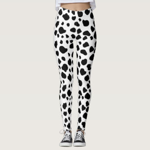 Cow Print, Cow Pattern, Cow Spots, Black And White Leggings