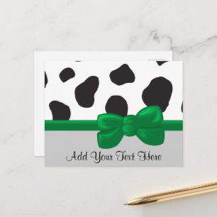 Cow Print, Cow Pattern, Cow Spots, Black And White Postcard
