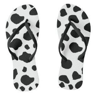Cow Print, Cow Pattern, Cow Spots, Black And White Thongs