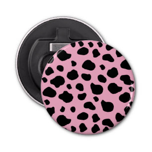 Cow Print, Cow Pattern, Cow Spots, Pink Cow Bottle Opener