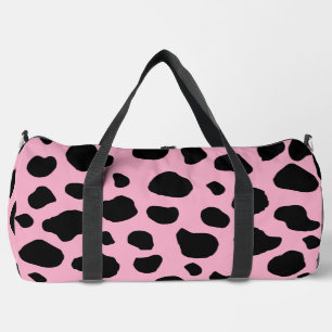 Cow Print, Cow Pattern, Cow Spots, Pink Cow Duffle Bag